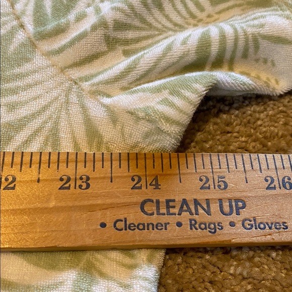 C&C California Terry Towel Fern S/S Polo Shirt Green White Size XXL - Picture 5 of 9